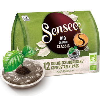 Kaffeepads Senseo® BIO ORGANIC CLASSIC - 12 biologisch abbaubare Pads - MHD: 03.05.2022