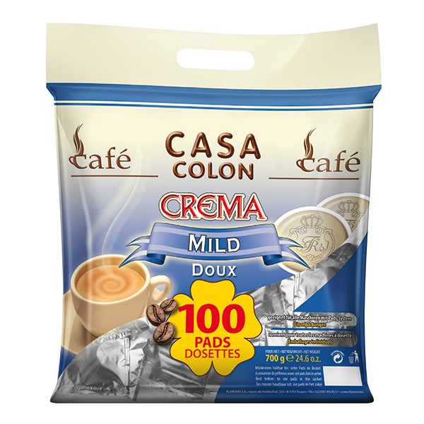 Casa Colon® Kaffeepads MILD - 100 Pads im Megabeutel