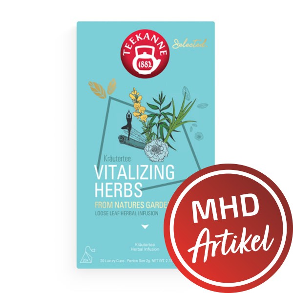 Teekanne Selected Vitalizing Herbs Luxury Cup - 20 x 2 g - MHD: 30.04.2022