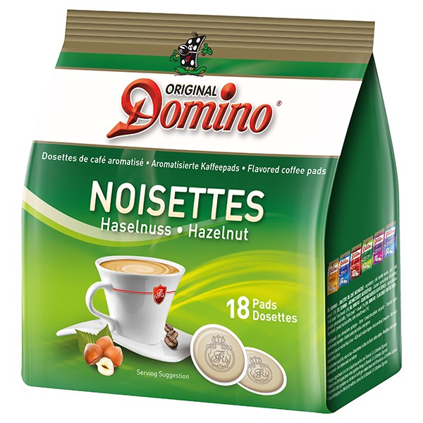 Domino® HASELNUSS - 18 aromatisierte Kaffeepads