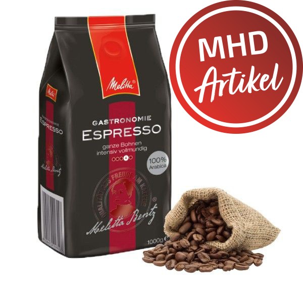 Melitta ® Gastronomie Espresso - ganze Bohne 1000 g - MHD: 24.12.2022