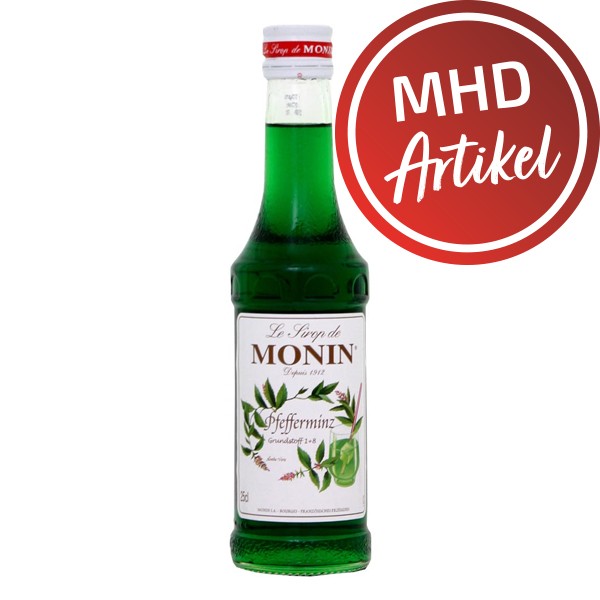 Monin-Sirup Pfefferminz grün - MHD: 31.05.2022
