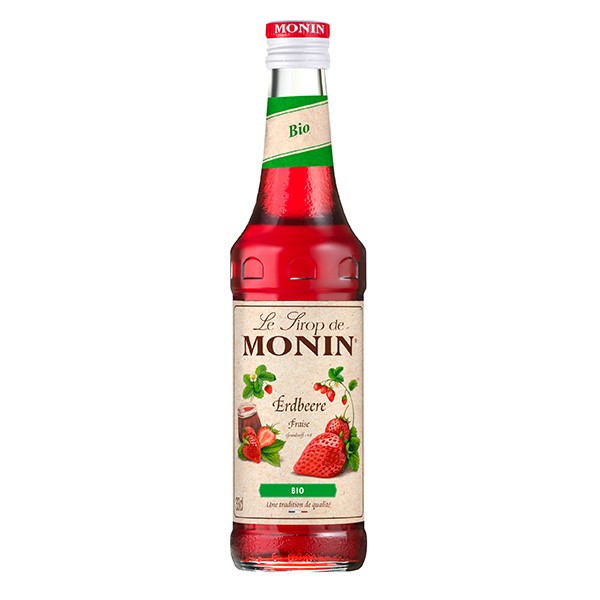 Monin Bio-Sirup Erdbeere - 0,33 l