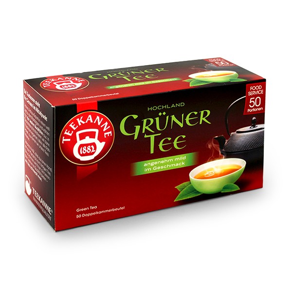 Teekanne Grüner Tee - 50 Doppelkammerbeutel