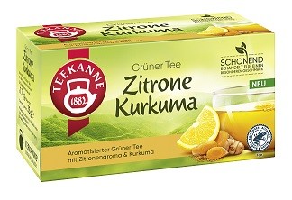 Teekanne Grüner Tee aromatisiert - Zitrone Kurkuma RFA - 20 Teebeutel à 1,75 g