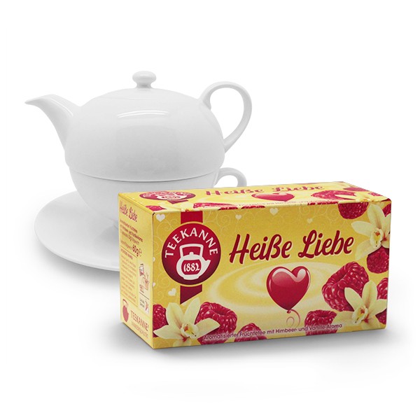 Teekanne Tea for One-Set + Heiße Liebe - 20 Beutel à 3 g