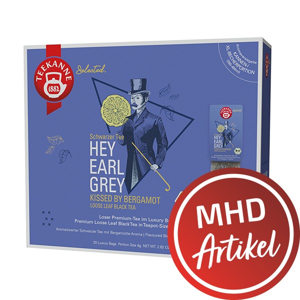 Teekanne Selected Hey Earl Grey Luxury Bag - 20 Kannenportionen à 4 g - MHD: 31.10.2022