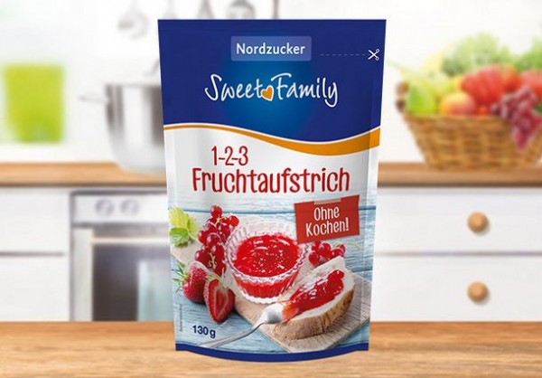 Nordzucker 1-2-3 Fruchtaufstrich/Gelierzucker 130 g - OHNE KOCHEN!