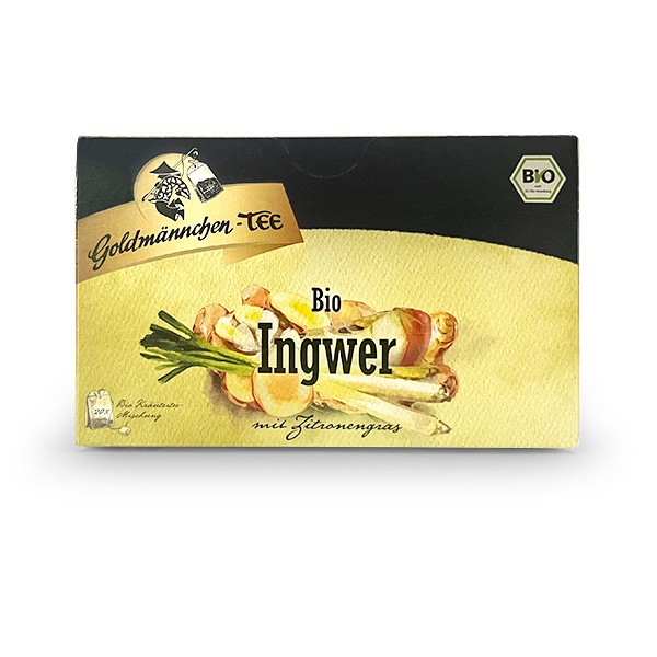 Goldmännchen Tee Bio Ingwer mit Zitronengras - 20 kuvertierte Tassenbeutel