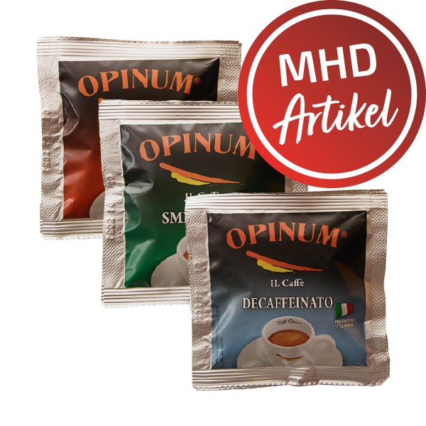 Opinum ESE-Probierpaket: RUBINO, SMERALDO, DECAFFEINATO - 3 x 10 ESE-Pads / Cialde - MHD: 30.09.2022