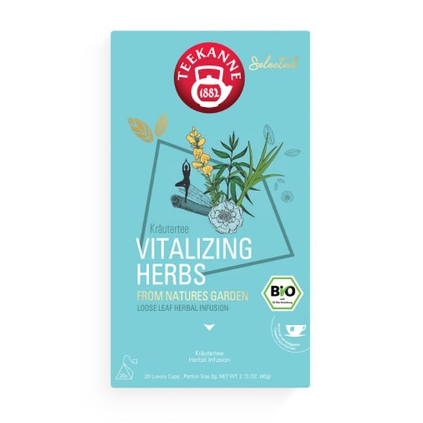 Teekanne Selected Vitalizing Herbs Luxury Cup - 20 x 2 g - MHD: 31.01.2022