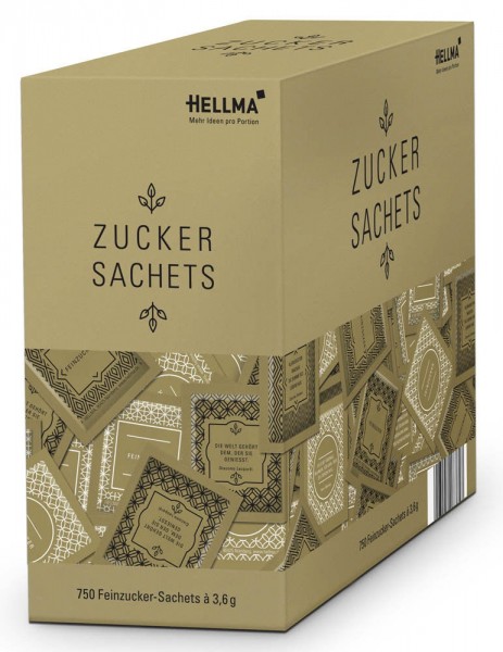 Hellma Zucker-Sachets GOLDLINE - 750 x 3,6 g
