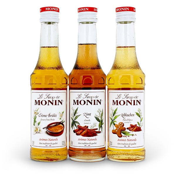 Monin-Sirup 3 x 250 ml - Kaffee Winter-Set
