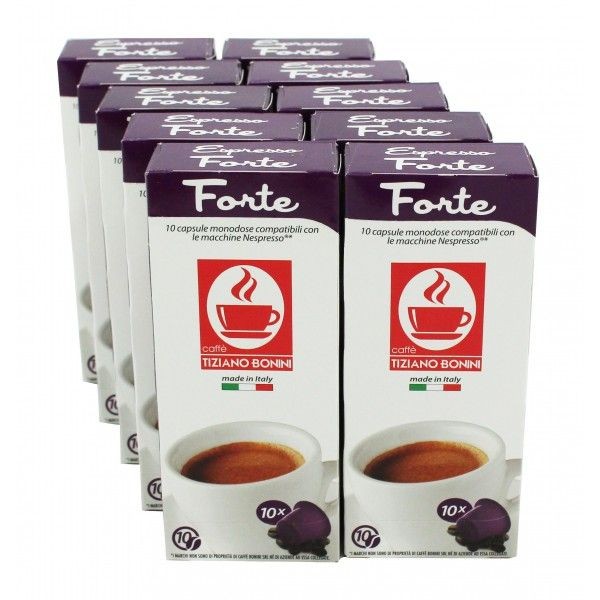 Caffè Bonini FORTE - 100 Kompatible Kapseln Nespresso ®*