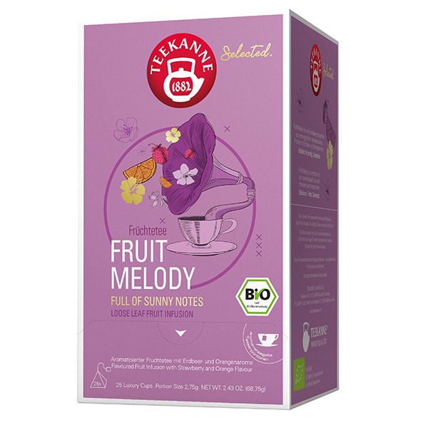 Teekanne Selected Fruit Melody Luxury Cup - 25 x 2,75 g - neue Verpackungsgröße