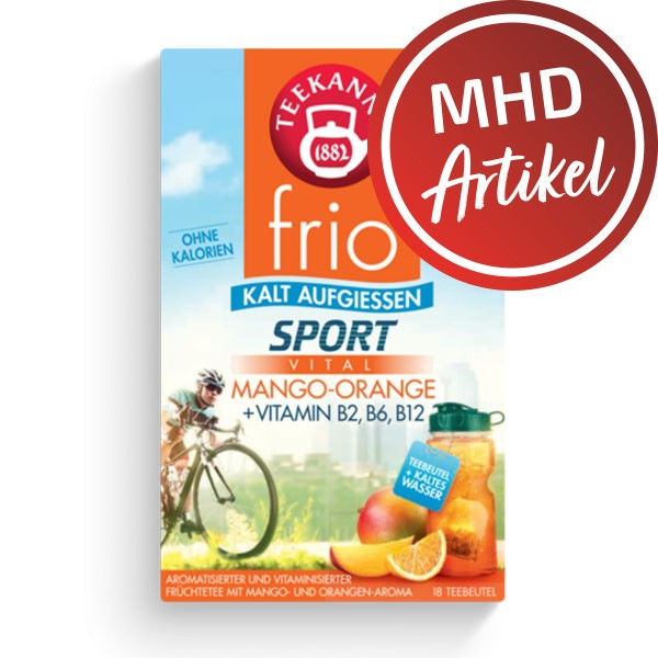 Teekanne FRIO Sport Vital Mango-Orange 18 Stück - MHD: 30.06.2022