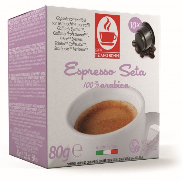 Caffè Bonini SETA - 10 Kompatible Kapseln Caffitaly ®* K-Fee ®* Tchibo ®* **
