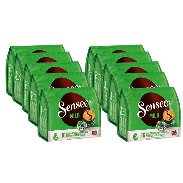 Kaffeepads Senseo® Mild - 10 x 16 biologisch abbaubare Pads
