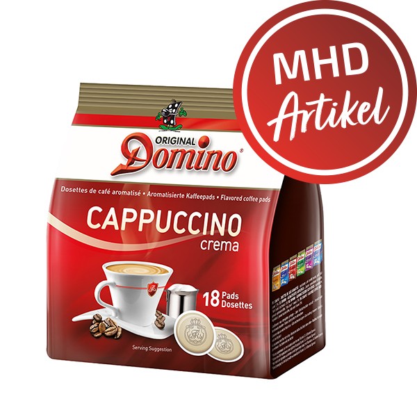 Domino® CAPPUCCINO - MHD: 02.11.2023 - 18 aromatisierte Kaffeepads