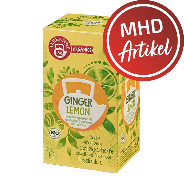 Teekanne Organics Ginger Lemon - 20 Teebeutel - MHD: 28.02.2023