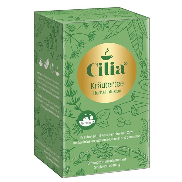 Cilia ® Tee KRÄUTERTEE - 20 Teebeutel à 1,8 g - MHD: 18.09.2022