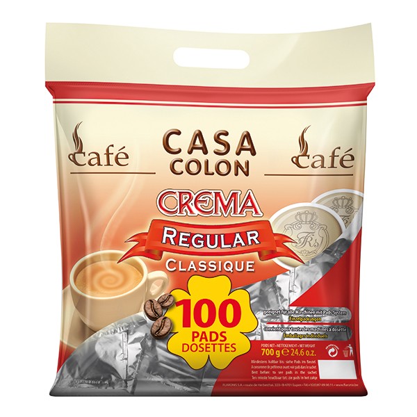 Casa Colon® Kaffeepads REGULAR - 100 Pads im Megabeutel
