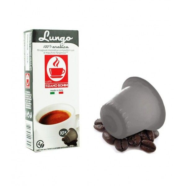 Caffè Bonini LUNGO - 10 Kompatible Kapseln Nespresso ®* - MHD: 16.07.2022