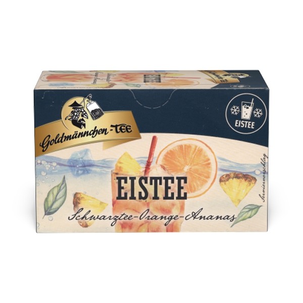 Goldmännchen Tee EISTEE Schwarztee-Orange-Ananas - 20 Tassenbeutel