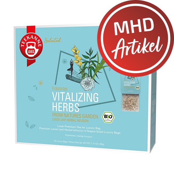 Teekanne Selected Vitalizing Herbs Luxury Bag - 20 Kannenportionen à 3 g - MHD: 31.10.2022