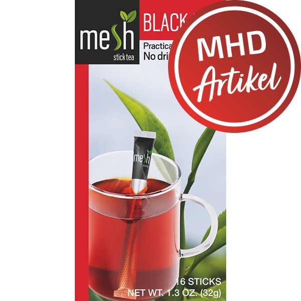 Mesh Tea Sticks Black Tea/Schwarzer Tee 16 Stück - MHD: 28.09.2020