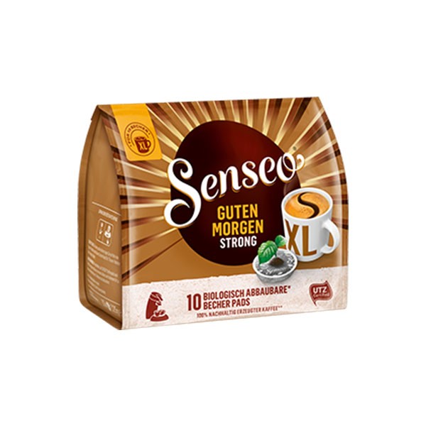Kaffeepads Senseo® Guten Morgen XL STRONG - 10 biologisch abbaubare Becher Pads