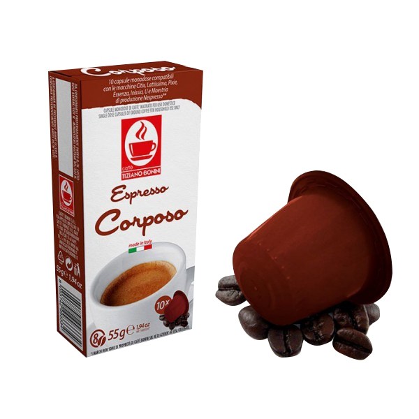 Caffè Bonini CORPOSO - 10 Kompatible Kapseln Nespresso ®*