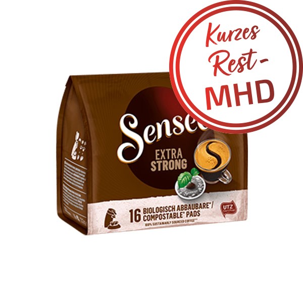 Kaffeepads Senseo® Extra Strong - MHD: 15.03.2024 (16 biologisch abbaubare Pads)