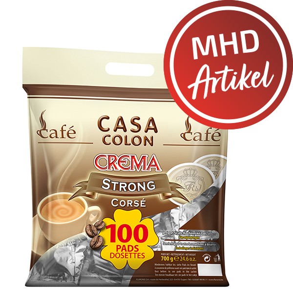 Casa Colon® Kaffeepads STRONG - MHD: 02.01.2024 - 100 Pads im Megabeutel