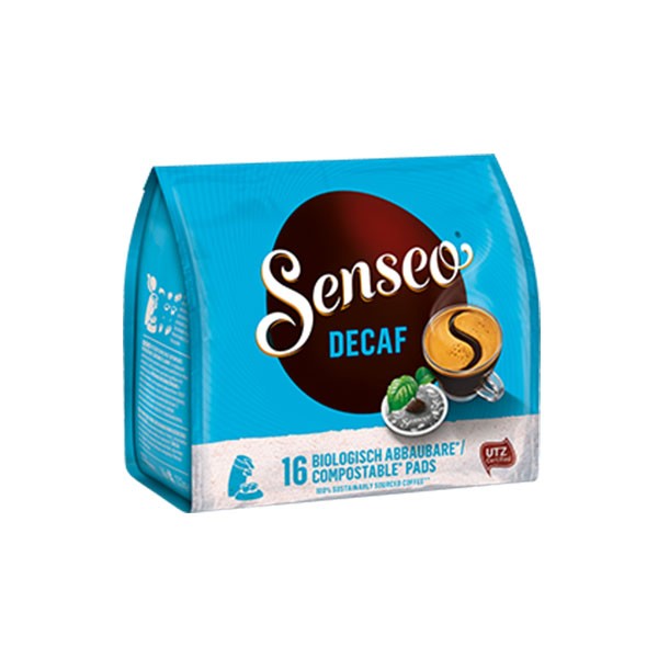 Kaffeepads Senseo® Entkoffeiniert - 16 biologisch abbaubare Pads - MHD: 15.01.2022