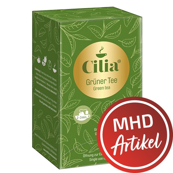 Cilia ® Tee Grüner Tee 20 Teebeutel à 2 g - MHD: 14.09.2022