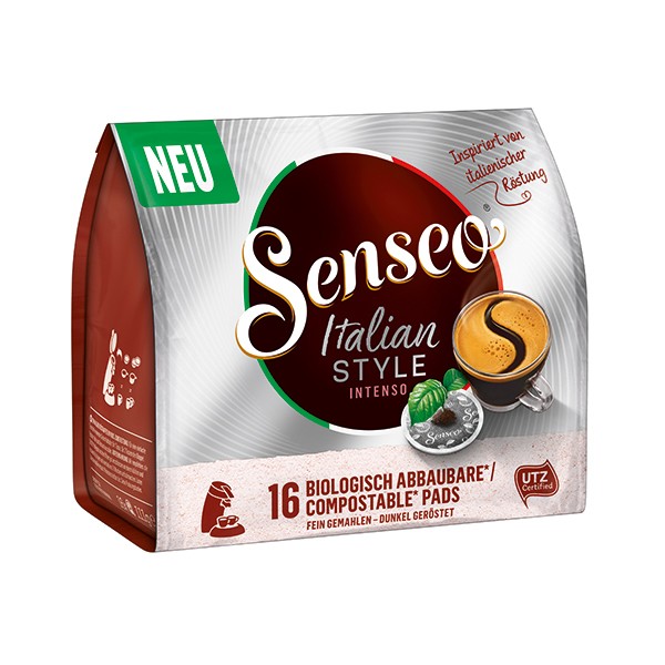 Kaffeepads Senseo® ITALIAN STYLE Intenso - 16 biologisch abbaubare Pads