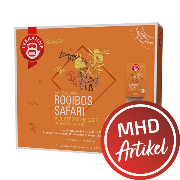 Teekanne Selected Rooibos Safari Luxury Bag - 20 Kannenportionen à 4 g - MHD: 31.10.2022
