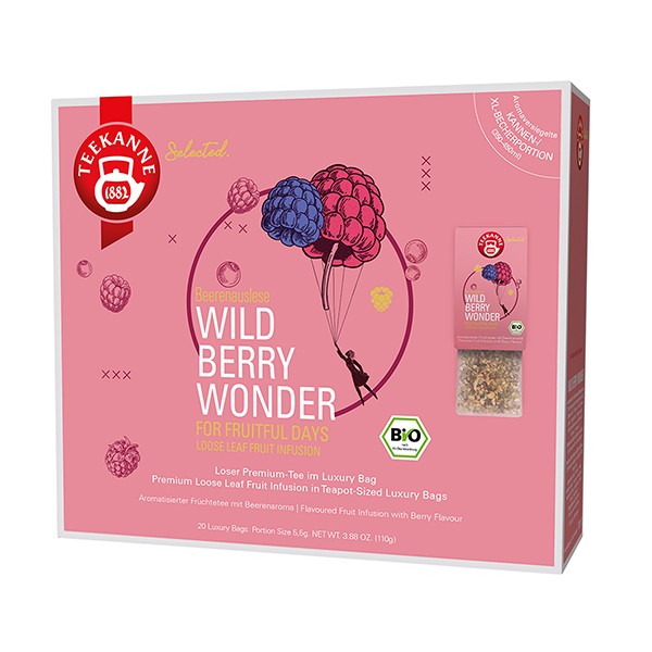 Teekanne Selected Wild Berry Wonder Luxury Bag - 20 Kannenportionen à 5,5 g - 31.10.2022