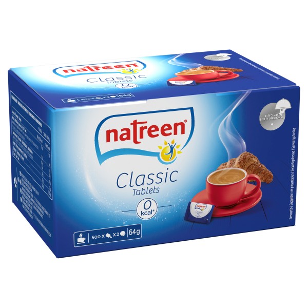 natreen Classic - Süßstoff Tabs 500 x 2 Tabs - VEGAN (NEU: laktosefrei)