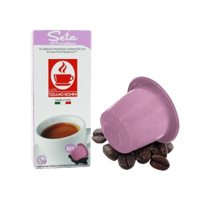 Caffè Bonini SETA - 10 Kompatible Kapseln Nespresso ®* - MHD: 20.01.2022