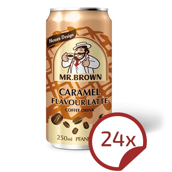 Mr. Brown CARAMEL Flavour Latte Coffee-Drink 24er Pack