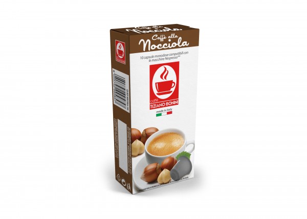 Caffè Bonini Caffè alla Nocciola / Haselnuss - 10 Kompatible Kapseln Nespresso ®*