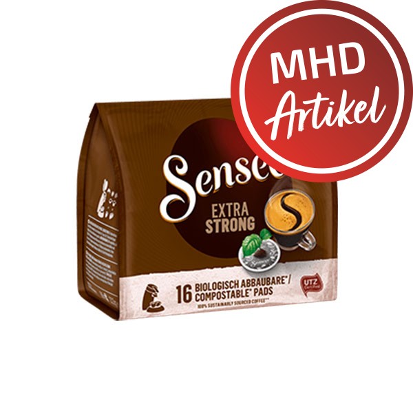 Kaffeepads Senseo® Extra Strong - 16 biologisch abbaubare Pads - MHD: 29.12.2022