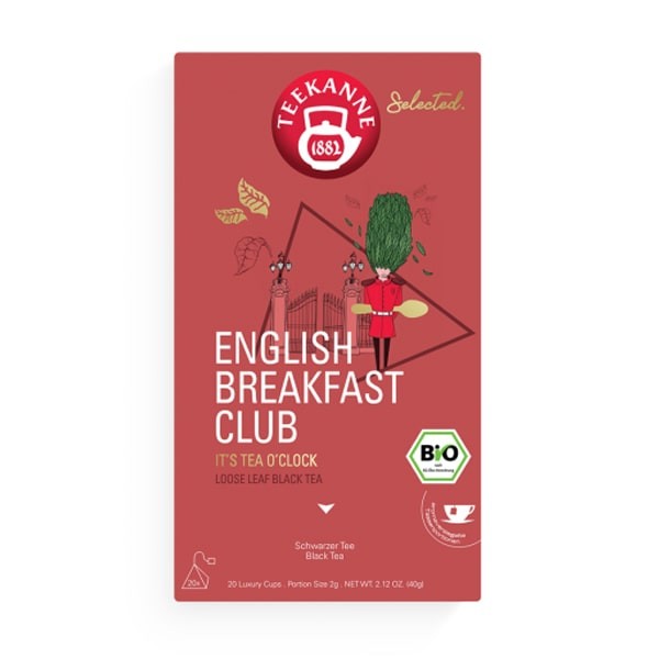 Teekanne Selected English Breakfast Club Luxury Cup - 25 x 2 g (neue Verpackungsgröße)