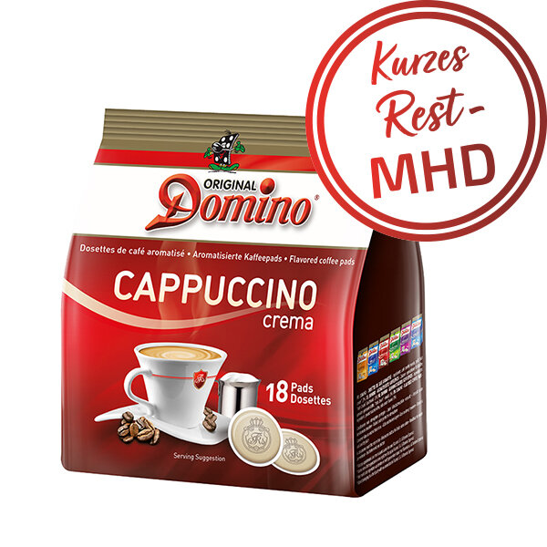 Domino® CAPPUCCINO - MHD: 30.11.2026 !!! - 18 aromatisierte Kaffeepads