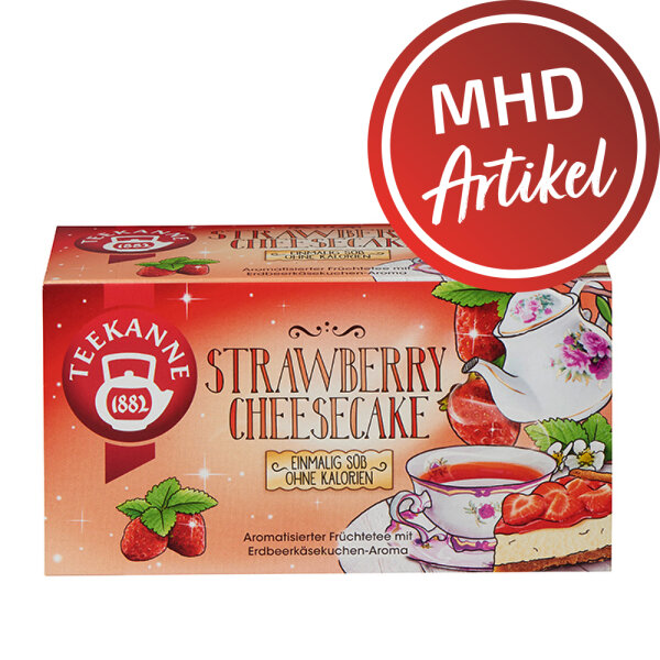 Teekanne Strawberry Cheesecake - MHD: 31.07.2024 !! (18 Beutel à 2,25 g)